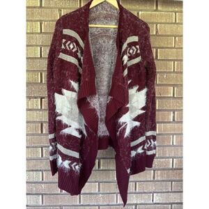 BCBG MAX AZRIA M sweater vest Aztec southwest Western Ranch Cowgirl Shawl Wrap
